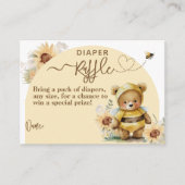 Carte D'accompagnement Petite couche de Baby shower de l'ours d'abeille m (Devant)