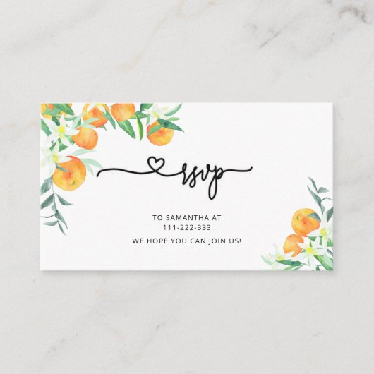 Carte D'accompagnement Petite cuite RSVP (Devant)