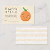 Carte D'accompagnement Petite Cutie Baby shower Jaune Déchets Raffle (Devant / Derrière)