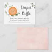 Carte D'accompagnement Petite Cutie Clémentine Baby shower Déchets Raffle (Devant / Derrière)