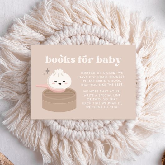 Carte D'accompagnement Petite Dim Dumpling Sum Baby shower Livres pour bé