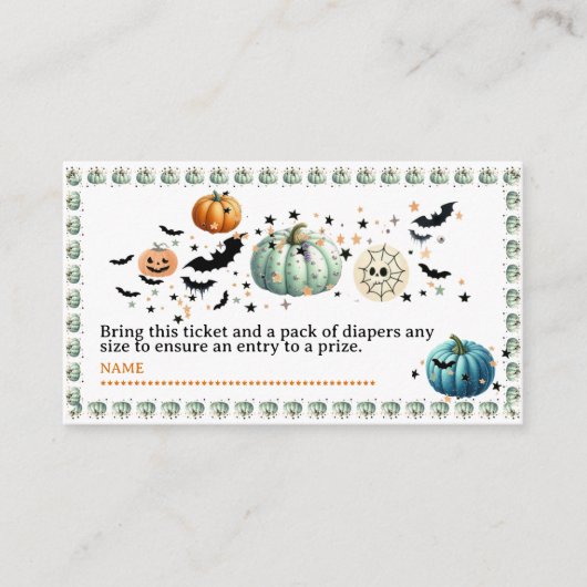 Carte D'accompagnement Petite Fée BOO Est Prévue Fantôme Citrouille Baby  (Devant)