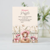 Carte D'accompagnement Petite fille sur le chemin Diapper Raffle (Debout devant)