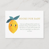 Carte D'accompagnement Petite Mignonne Citron Citrus LIVRES POUR BÉBÉ (Devant)