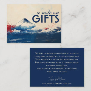 Carte D'accompagnement Petite note sur GIFTS Harmonie japonaise avec Fuji