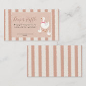 Carte D'accompagnement Petite oie, chèvre, chèvre, chevalier, rose pâle (Devant / Derrière)