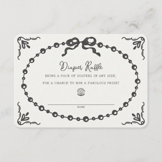 Carte D'accompagnement Petite perle Coquette chevalet rabat fourche Inser (Devant)