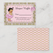 Carte D'accompagnement Petite Princesse Diaper Raffle Billets, balerina (Devant / Derrière)