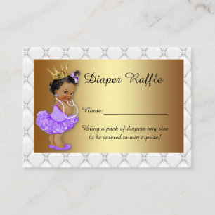 Carte D'accompagnement Petite Princesse Diaper Raffle Billets, balerina 3