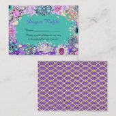 Carte D'accompagnement Petite Princesse Diaper Raffle Billets, bijoux (Devant / Derrière)