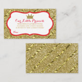 Carte D'accompagnement Petite Princesse Diaper Raffle Billets Faux Partie (Devant / Derrière)