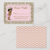 Carte D'accompagnement Petite Princesse Diaper Raffle Billets, rose (Devant / Derrière)