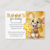 Carte D'accompagnement Petite souris dans les livres de fromage pour bébé (Devant)