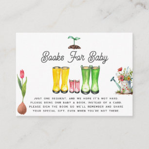 Carte D'accompagnement Petite Sprout Pink Jardinage Bottes Demande de rés