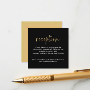 Carte D'accompagnement PETITE TAILLE MINI Black Gold Mariage Réception