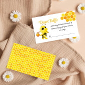 Carte D'accompagnement Petite tombole de baby shower à abeilles miel