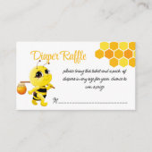 Carte D'accompagnement Petite tombole de baby shower à abeilles miel (Devant)