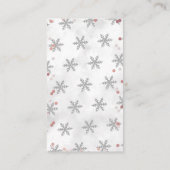 Carte D'accompagnement Petites filles de flocon de neige Baby shower d'hi (Dos)