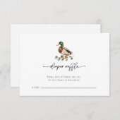 Carte D'accompagnement Petits canards Baby shower de canard Demande de ré (Devant / Derrière)