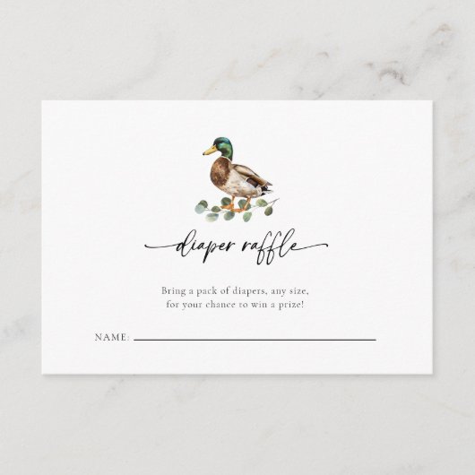 Carte D'accompagnement Petits canards Baby shower de canard Demande de ré (Devant)