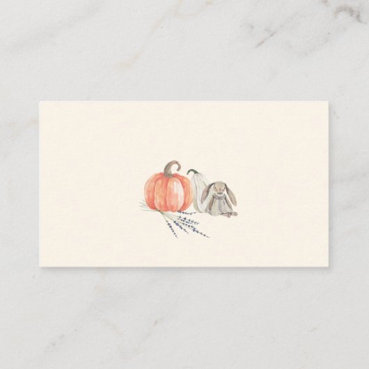 Carte D'accompagnement Petits Citrouilles Vêtements D'Automne Devinez Com (Dos)