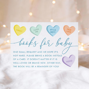 Carte D'accompagnement Petits coeurs de bonbons Livres pour bébé