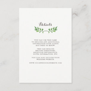 Carte D'accompagnement Petits groupes botaniques d'invité de feuille