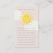 Carte D'accompagnement Petits livres Blush Sunshine pour le Baby shower (Devant)