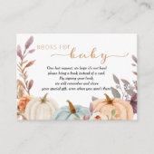 Carte D'accompagnement Petits livres Citrouilles pour le Baby shower (Devant)