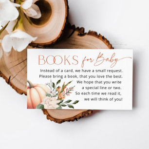 Carte D'accompagnement Petits livres Citrouilles pour le Baby shower