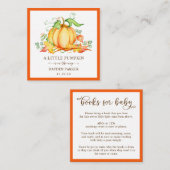 Carte D'accompagnement Petits Livres Citrouilles Pour Voiture De Boîtier  (Devant / Derrière)