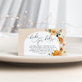 Carte D'accompagnement Petits livres d'arche fleurie citrouille pour le b