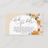 Carte D'accompagnement Petits livres d'arche fleurie citrouille pour le b (Devant)