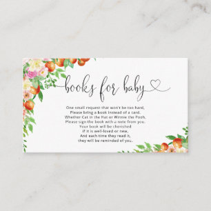 Carte D'accompagnement Petits livres de baby shower de cuite orange pour