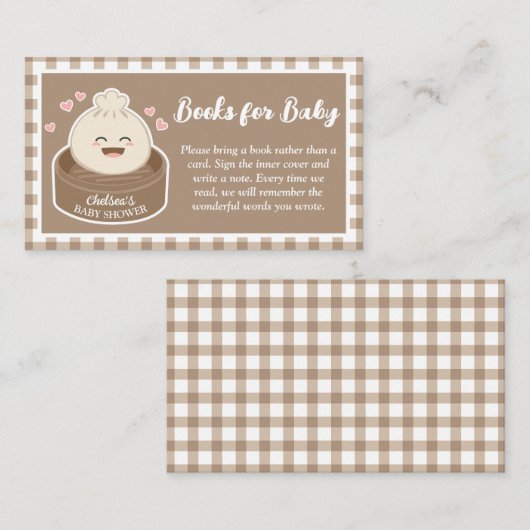 Carte D'accompagnement Petits Livres De Baby shower Pour Bébé (Devant / Derrière)