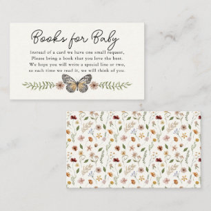 Carte D'accompagnement Petits livres Fleurs sauvages pour Baby Cream