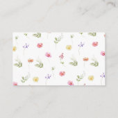 Carte D'accompagnement Petits livres fleurs sauvages pour billet bébé (Dos)