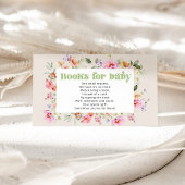 Carte D'accompagnement Petits livres fleurs sauvages pour billet bébé