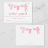 Carte D'accompagnement Petits Vêtements Roses Billet de rabat (Devant / Derrière)