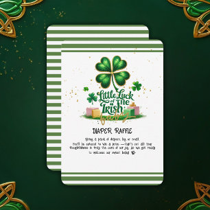 Carte D'accompagnement Peu de chance pour le Baby shower d'or Shamrock ir