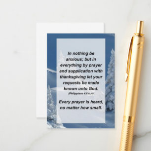 Carte D'accompagnement Ph. 4:6 En rien ne soyez anxieux; mais en tout