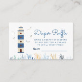 Carte D'accompagnement Phare sous la couche de Baby shower de mer (Devant)