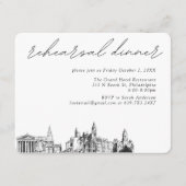Carte D'accompagnement Philadelphie Mariage Dîner de répétition élégant (Devant)