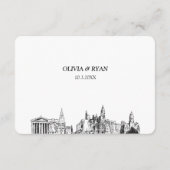 Carte D'accompagnement Philadelphie Mariage traditionnel RSVP Repas Optio (Dos)