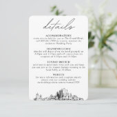 Carte D'accompagnement Phoenix Mariage Détails verticaux (Debout devant)