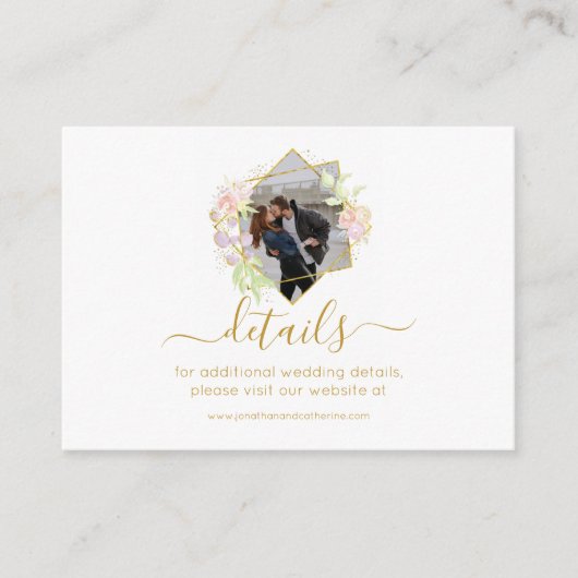 Carte D'accompagnement Photo aquarelle moderne (Devant)