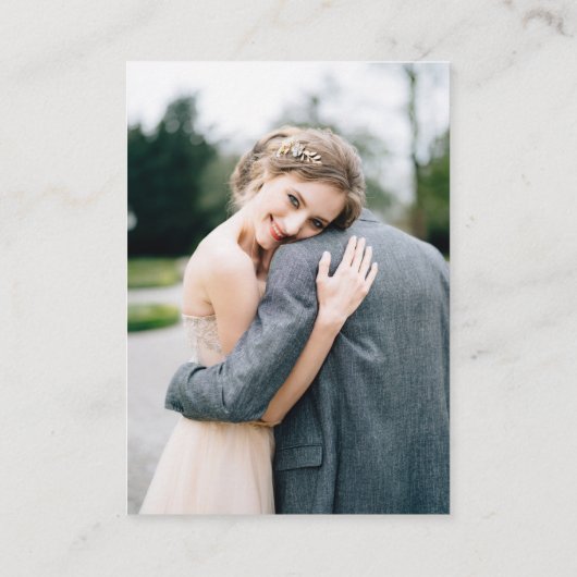 Carte D'accompagnement Photo Arch mariage Rsvp avec code QR (Dos)