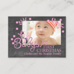 Carte D'accompagnement Photo-carte de Baby's First Christmas<br><div class="desc">Make this Christmas special with a Porto Sabbia Natale photo card. Surprise your family and friends with a personalized photo card in the mail Many different designs,  themes and printing options available to create your one of a kinderholidays card</div>