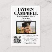Carte D'accompagnement Photo College Fund QR Code Graduation (Devant)