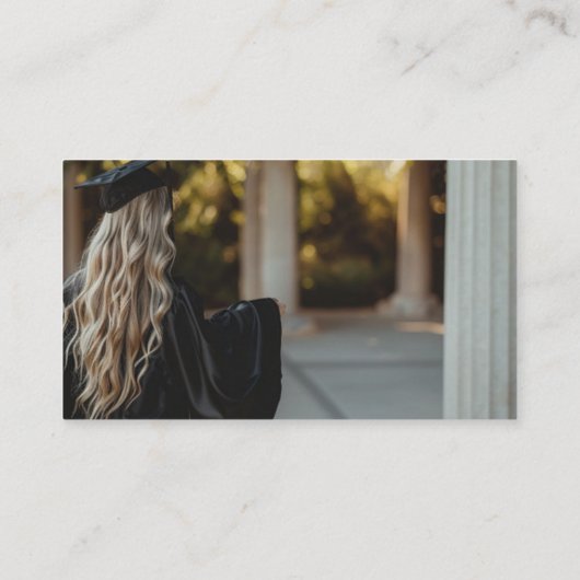 Carte D'accompagnement Photo College Fund QR Code Graduation Insertion (Dos)